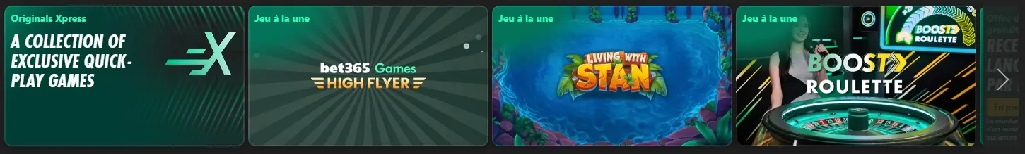 Bet365 jeu a la une