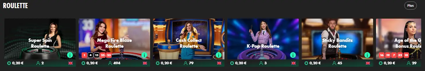 Roulette au Bet365